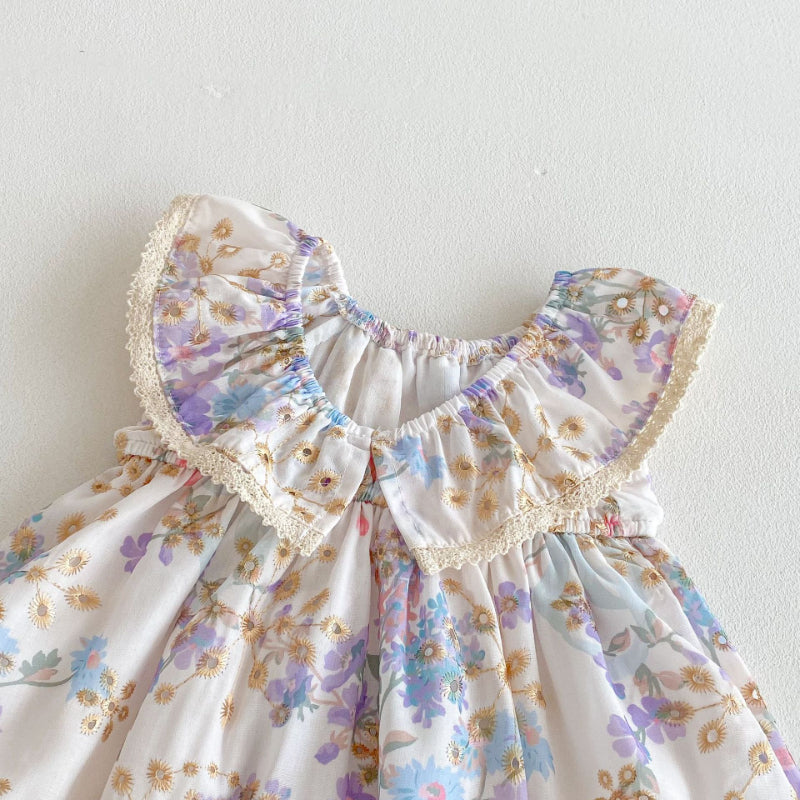 【BABY&KID】夏新作 クルーネック小花柄ワンピースSK082615