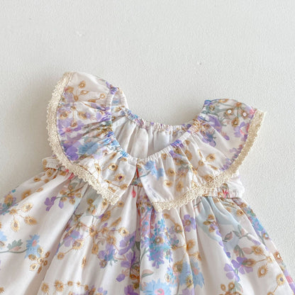 【BABY&KID】夏新作 クルーネック小花柄ワンピースSK082615