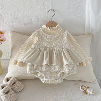 【BABY】冬新作ジャカードキルティングあったかカバーオールSK103006