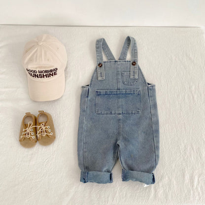 【BABY&KID】ポケット付きデニムサロペットSK100743