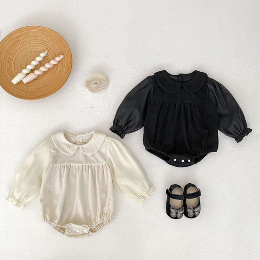 【BABY】フラットカラーコーデュロイロンパースSK093021