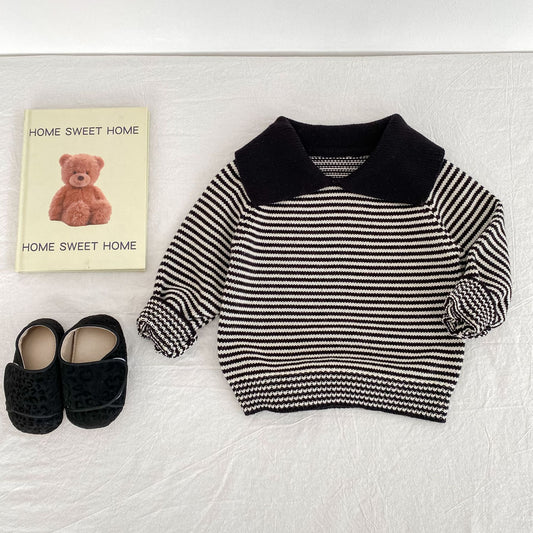 【BABY】POLO襟ボーダーニットSK100619