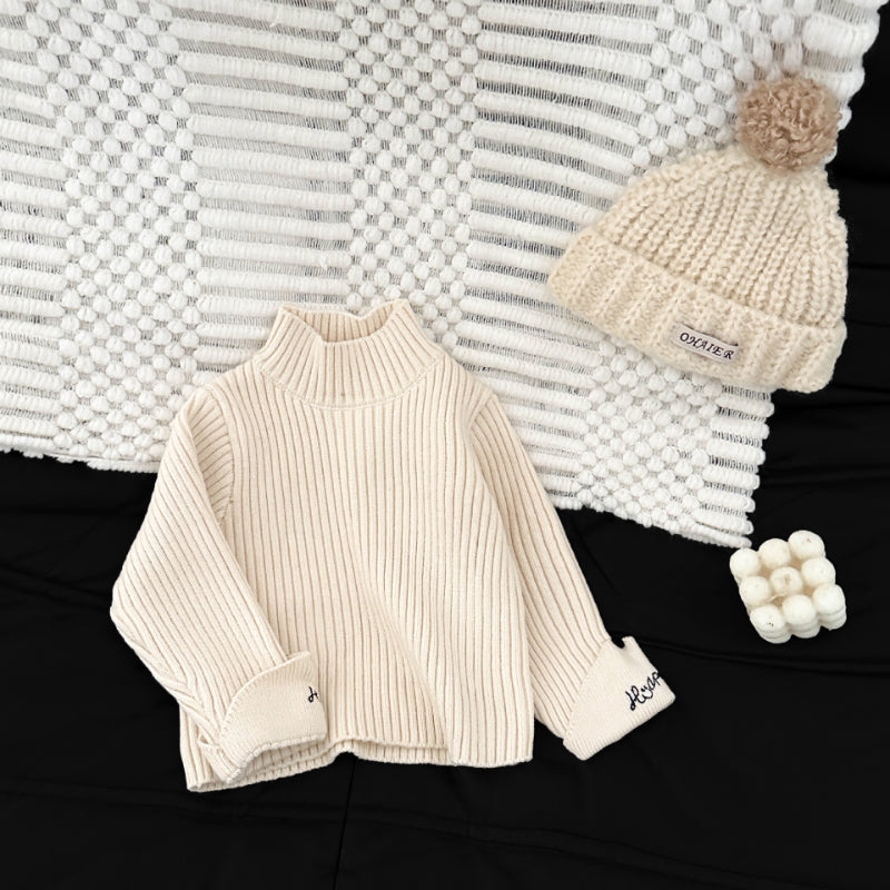 【BABY&KID】冬新作刺繍入りハイネックニットSK103015