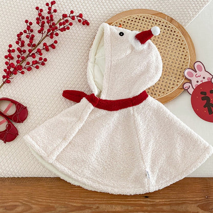 【BABY】ホワイトスノーマンボアケープSK102936