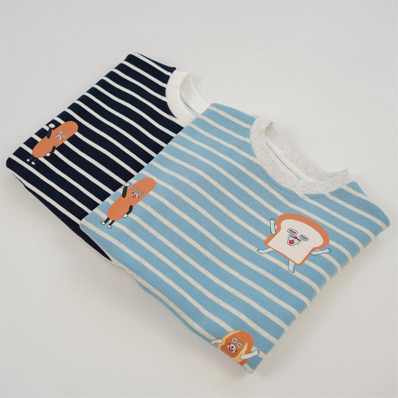 【BABY&KID】ボーダーパンプリントスウェットSK101549