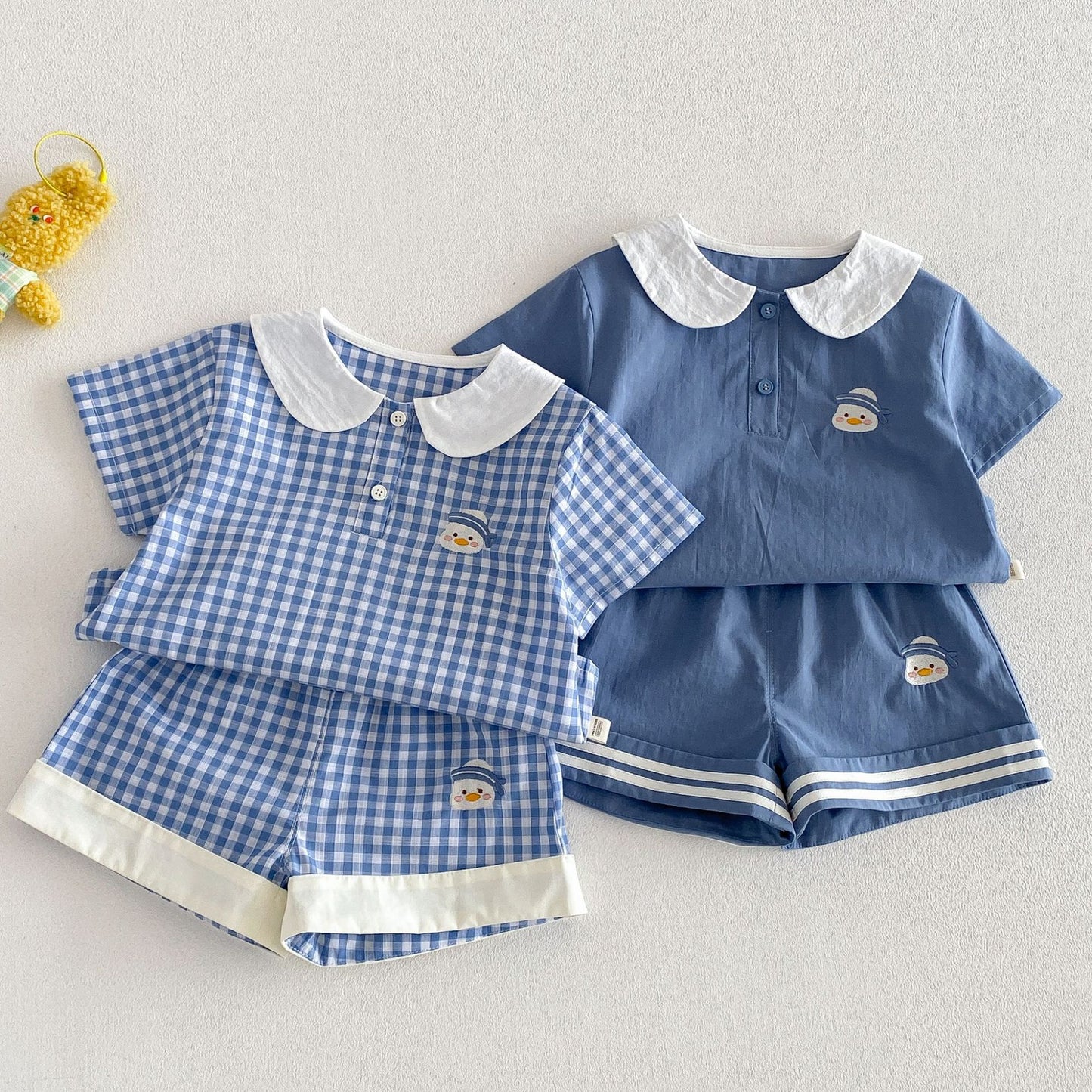 【BABY&KID】夏新作 カートゥーン丸襟Tシャツ、ショートパンツSK105114
