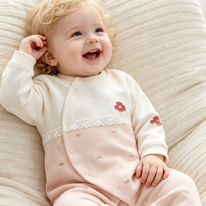 【BABY】きのこプリント綿カバーオールSK106701