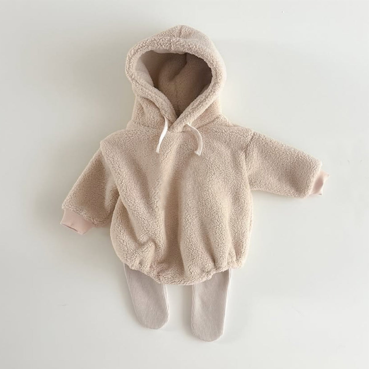 【BABY】ふわふわのカジュアルフード付きロンパースSK103106