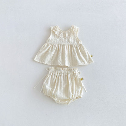 【BABY&KID】夏新作スウィートレースジャカードセットアップSK105805