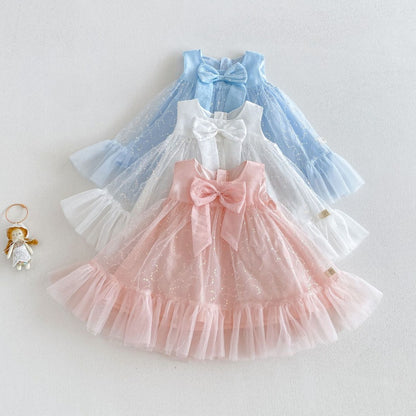 【BABY&KID】夏新作チュール蝶結びワンピースSK105912