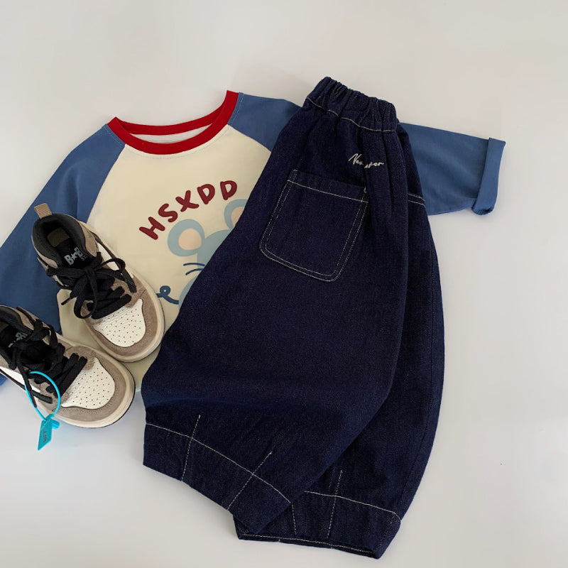 【BABY&KID】ダブルボタン長ズボンSK100503