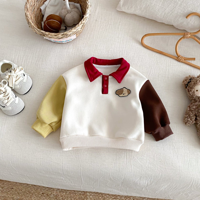 【BABY&KID】冬新作配色裏起毛スウェットSK102518