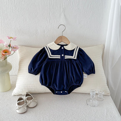 【BABY】マリン風ロンパースSK103611