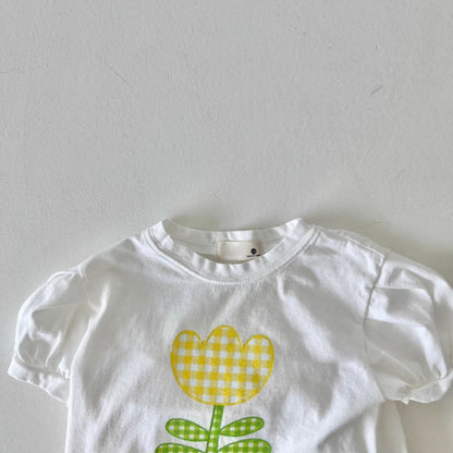 【BABY&KID】夏新作 プリントTシャツ＆チェックフリルショートパンツSK082720