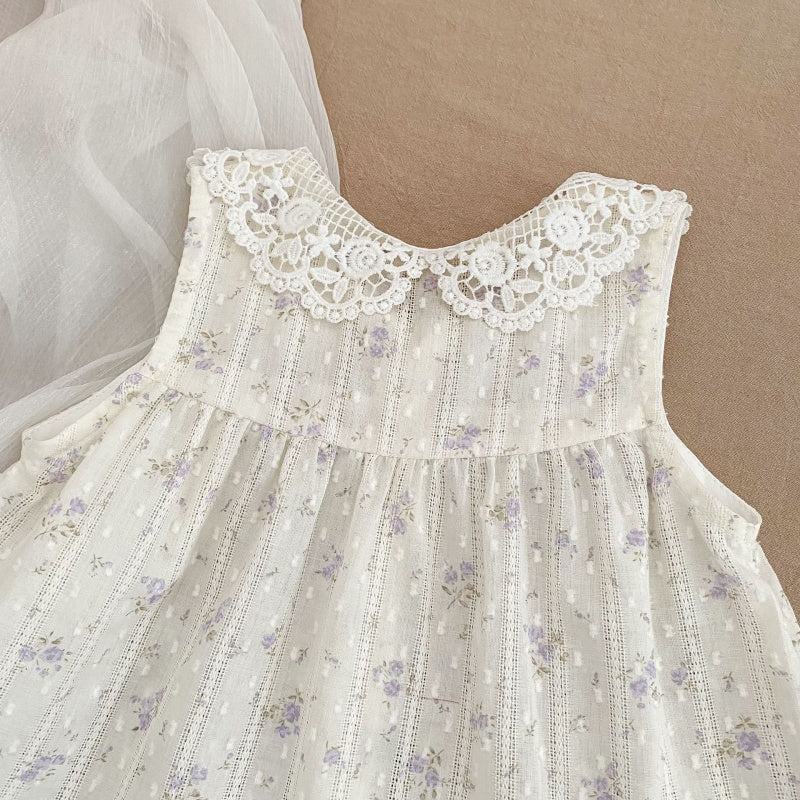 【BABY&KID】夏新作レース襟セットアップSK105412