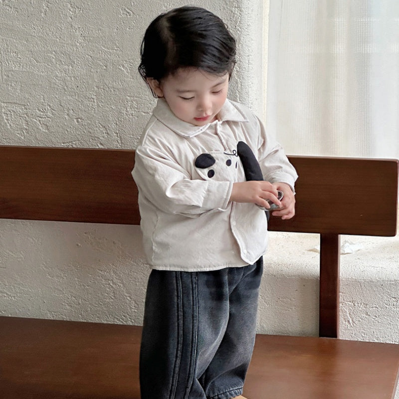 【BABY&KID】冬新作わんちゃん中綿シャツアウターSK103136