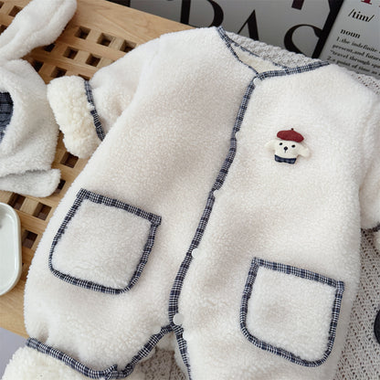 【BABY】冬新作シープボアカバーオール&フードSK103213