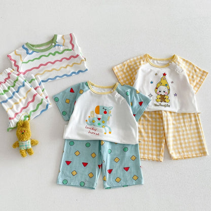 【BABY&KID】夏新作カートゥーンプリントセットアップSK105601