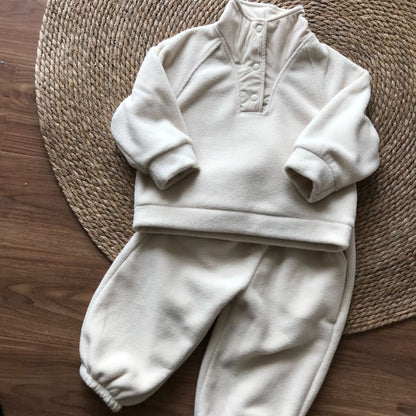 【BABY&KID】冬新作 裏起毛ハイネックセットアップSK102026