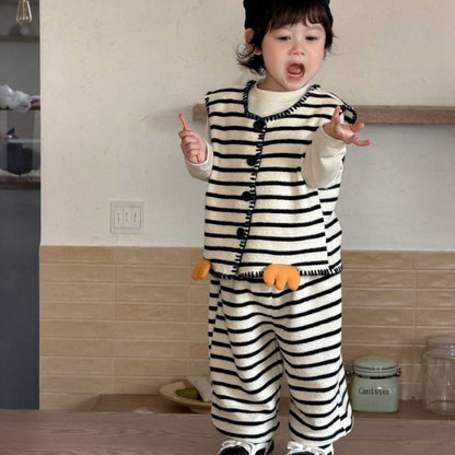 【BABY&KID】ペンギンボーダーベストセットアップSK104310