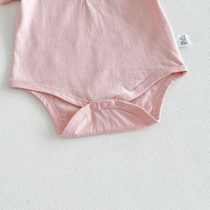 【BABY】夏新作カートゥーン刺繍ロンパースSK106517