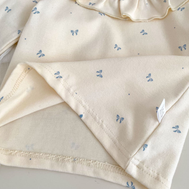 【BABY】サロペットスカートパンツ /蝶結び長袖TシャツSK092822
