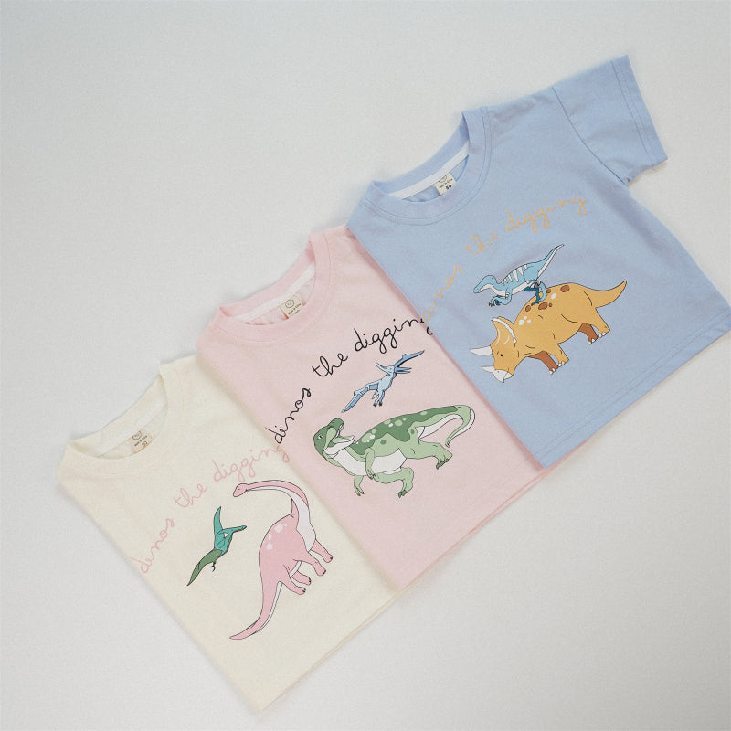 【BABY&KID】夏新作 恐竜プリント半袖TシャツSK091623