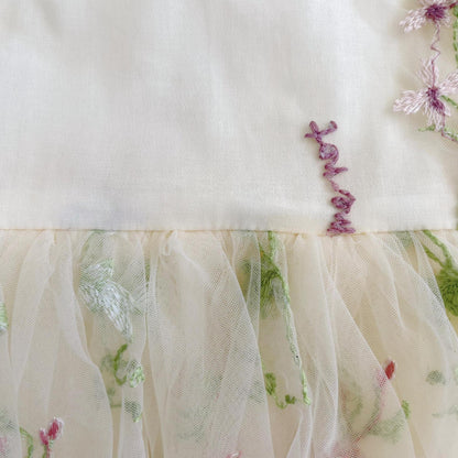 【BABY】夏新作 チュール刺繍キャミロンパースワンピSK082214