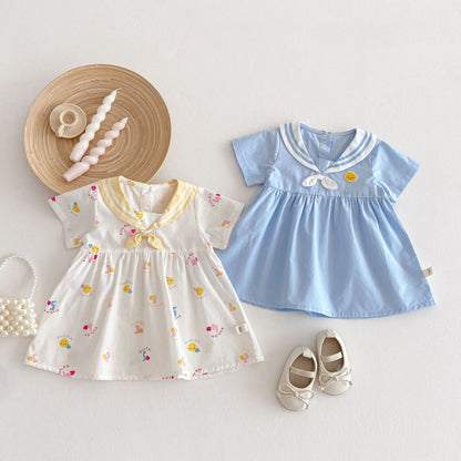 【BABY&KID】夏新作  可愛いセーラーワンピースSK061610