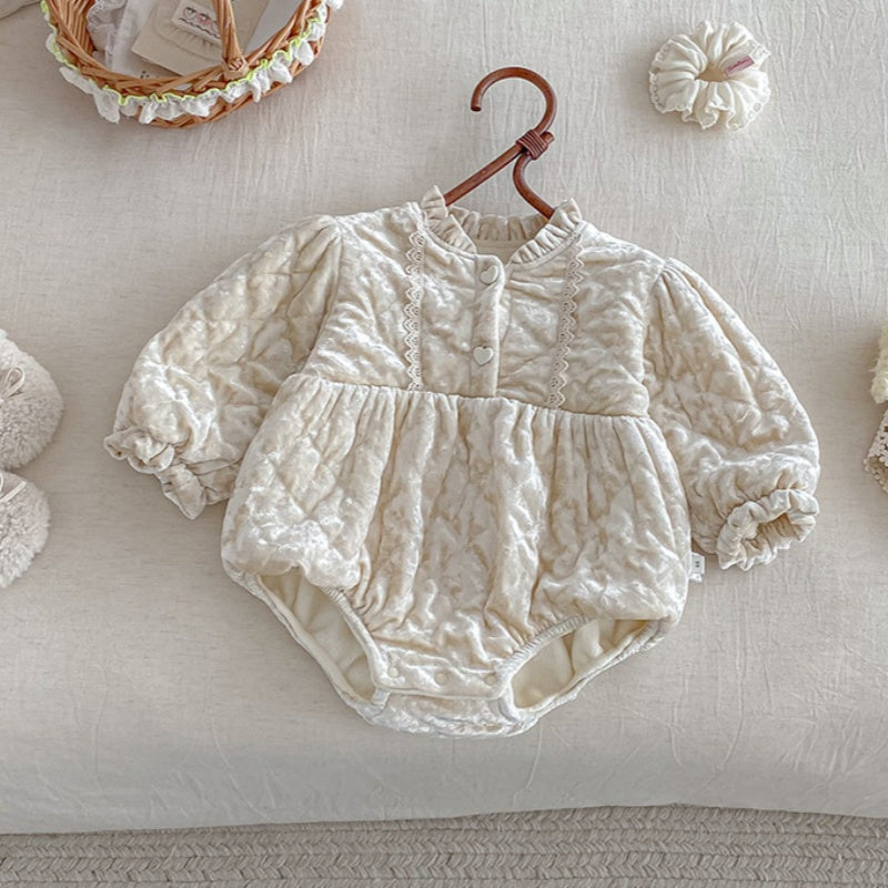 【BABY】冬新作キルティングベロアカバーオールSK103004