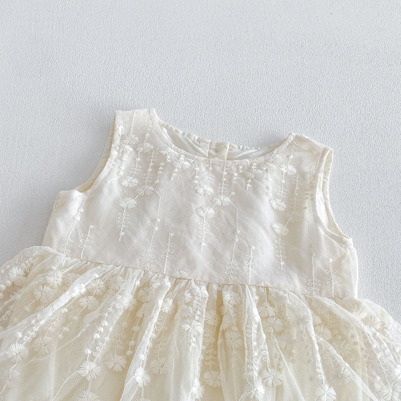 【BABY】夏新作刺繍チュールロンパースSK106510