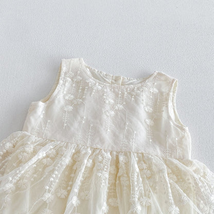 【BABY】夏新作刺繍チュールロンパースSK106510