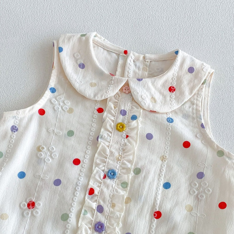【BABY&KID】夏新作カラフルドットワンピースSK106107