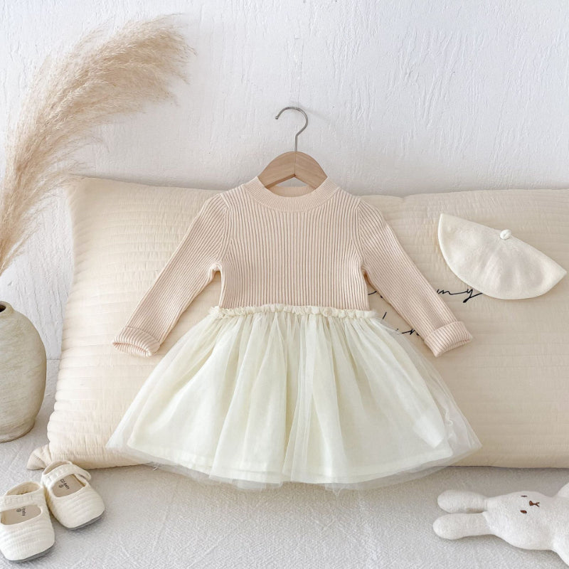 【BABY&KID】ニットチュールワンピースSK100337