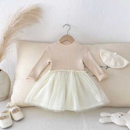 【BABY&KID】ニットチュールワンピースSK100337
