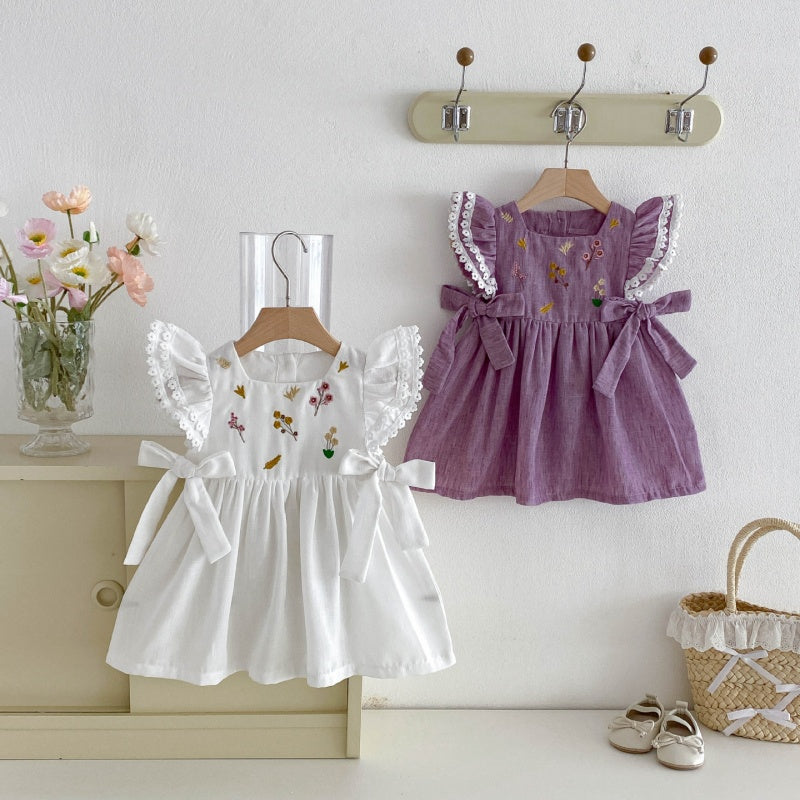 【BABY&KID】夏新作花刺繍ワンピースSK105021
