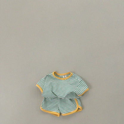 【BABY&KID】夏新作 キュートなボーダーセットアップSK080211