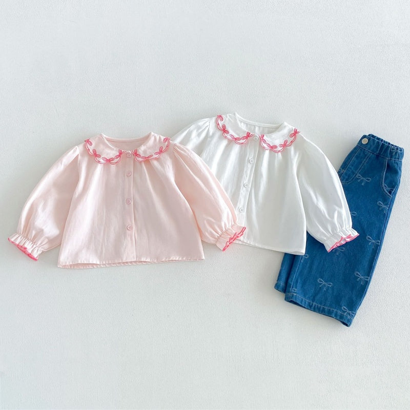 【BABY&KID】無地丸襟シャツSK107207