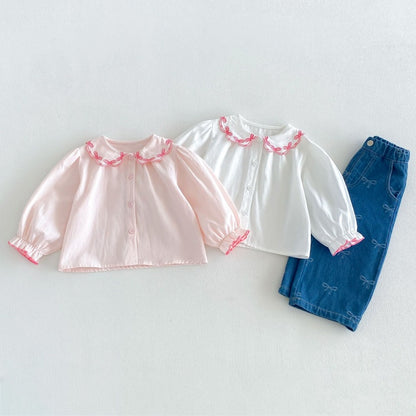 【BABY&KID】無地丸襟シャツSK107207