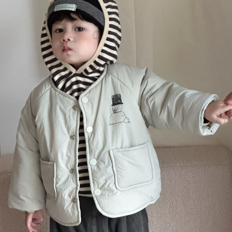 【BABY&KID】冬新作韓国風キャラ柄中綿アウターSK103131