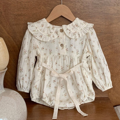 【BABY-予約限定】ガーゼ小花柄ロンパースSK101211