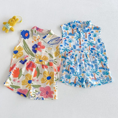 【BABY&KID】夏新作ビーチ風セットアップSK105906