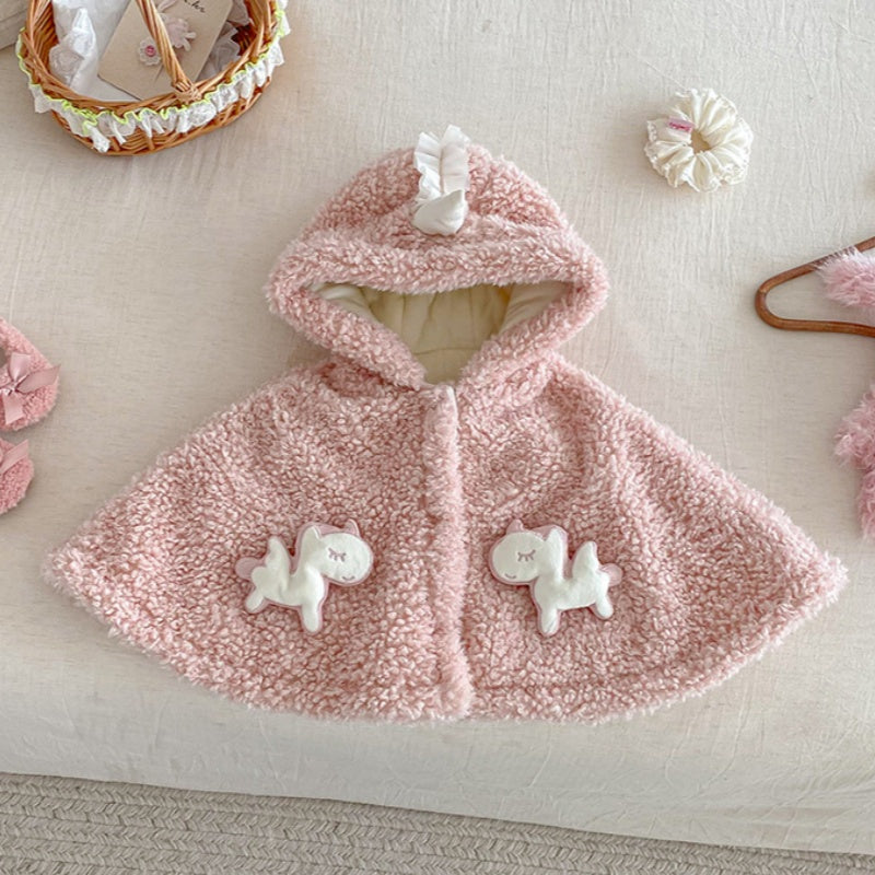 【BABY】冬新作ユニコーンあったか厚手ケープSK103116