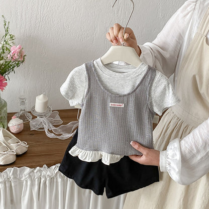 【BABY】夏新作キャミトップス＆Tシャツ、ショートパンツSK105314