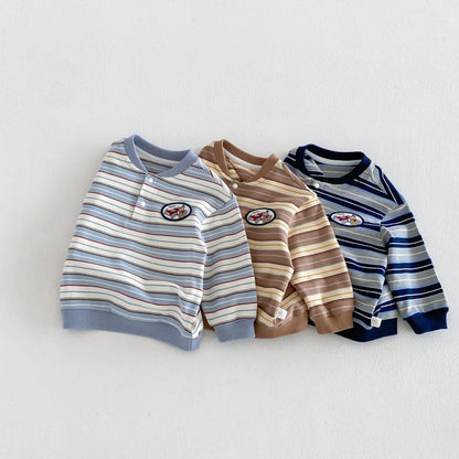 【BABY&KID】ボーダーワッペン長袖TシャツSK106607