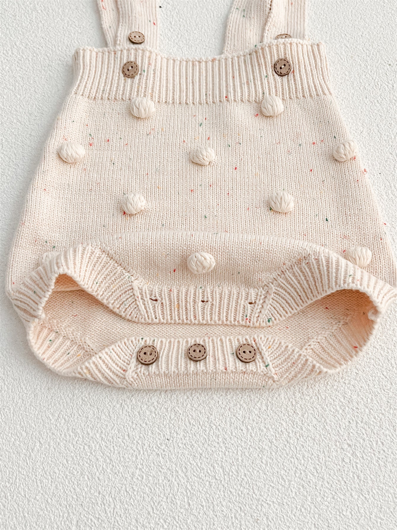 【BABY】レトロポンポン付きカーディガン、サロペットSK022708