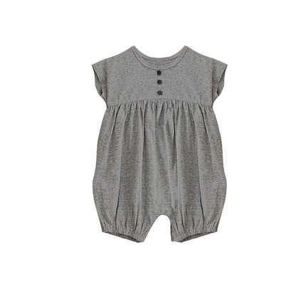 【BABY】夏新作 ナチュラルコットン製無地ロンパースSK062902