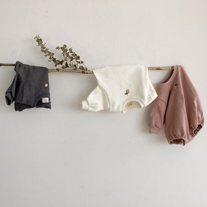 【BABY】洋ナシ刺繍ロンパースSK100723