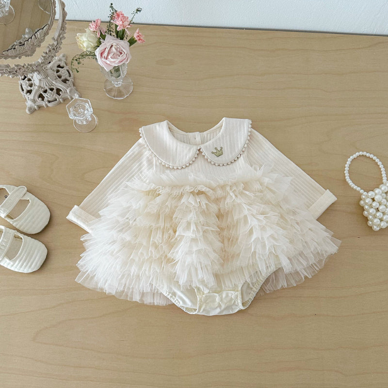 【BABY】チュールロンパースワンピSK103602