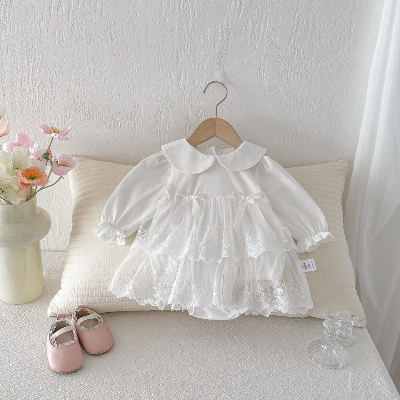 【BABY】チュールレースロンパースワンピSK103606